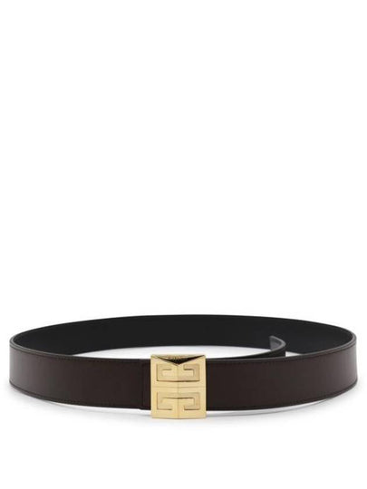 4G Logo Buckle Reversible Leather Belt Brown - GIVENCHY - BALAAN 2