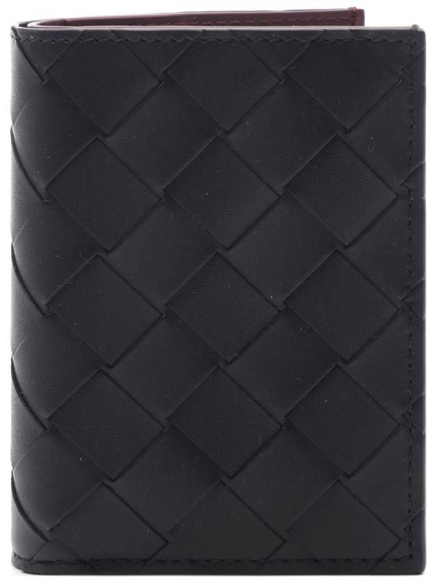 Intrecciato Leather Card Wallet Black - BOTTEGA VENETA - BALAAN 3