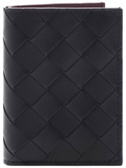 Intrecciato Leather Card Wallet Black - BOTTEGA VENETA - BALAAN 2