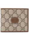 GG Supreme Interlocking Half Wallet Brown - GUCCI - BALAAN 2