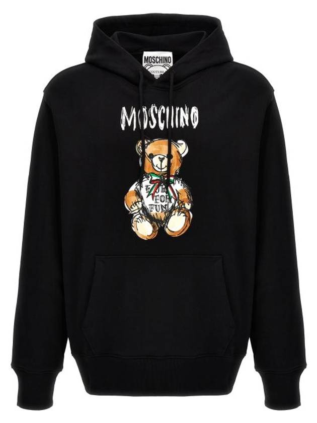 Hooded Sweatshirt V171602281555 Black - MOSCHINO - BALAAN 1