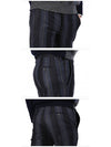Men's Striped Wool Skinny Pants Navy Gray - PT01 - BALAAN.