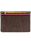 Embroidered Paisley Clutch Bag Brown - ETRO - BALAAN 2