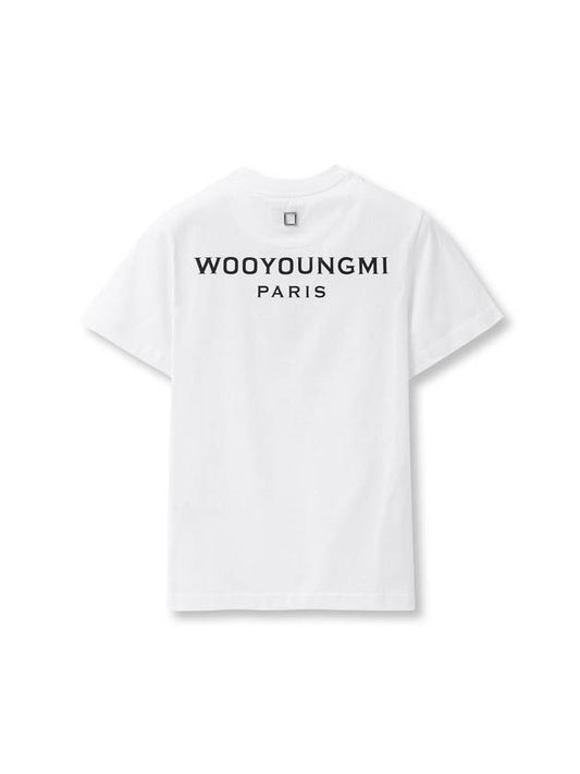 Logo Cotton Short Sleeve T-Shirt White - WOOYOUNGMI - BALAAN 1