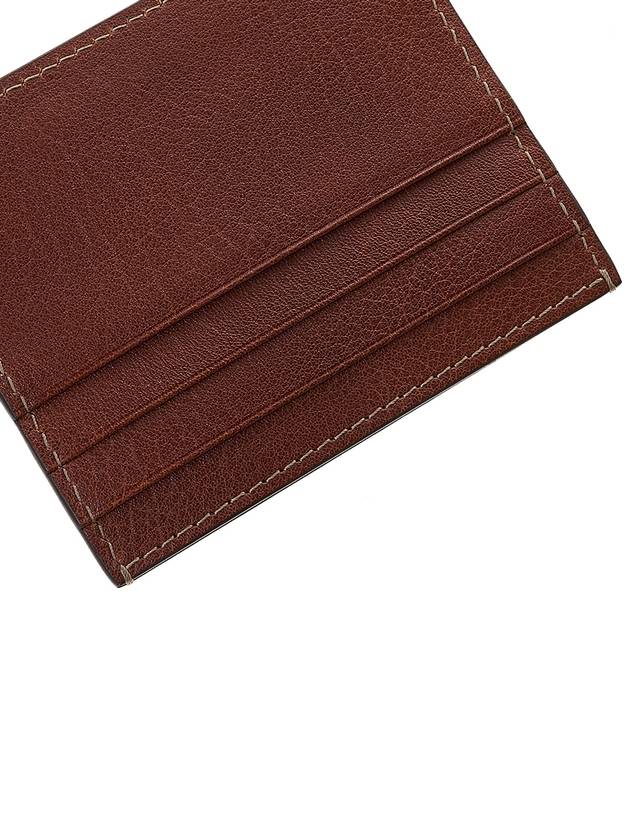 Embossed Logo Calfskin Half Wallet Brown - BRUNELLO CUCINELLI - BALAAN 8