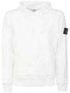 Wappen Patch Cotton Hoodie White - STONE ISLAND - BALAAN 3