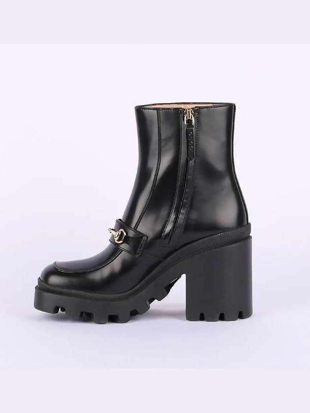 Middle Boot with Horsebit Black Leather - GUCCI - BALAAN 4