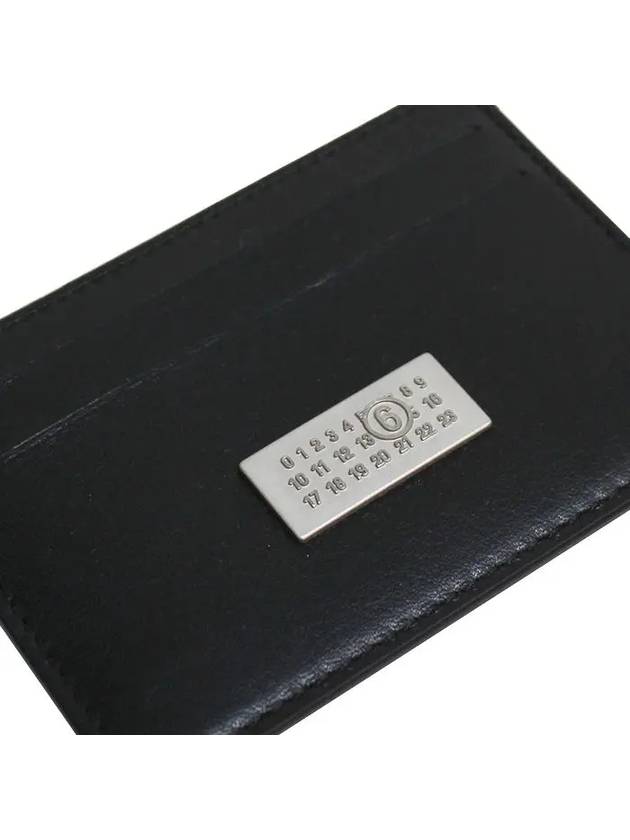 Logo Tag Leather Card Wallet Black - MAISON MARGIELA - BALAAN 4