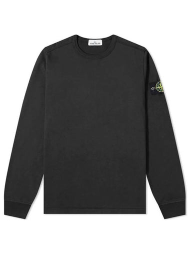 Wappen Patch Crew Neck Sweatshirt Black - STONE ISLAND - BALAAN 1