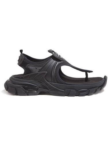 Logo Track Thong Sandals Black - BALENCIAGA - BALAAN 1