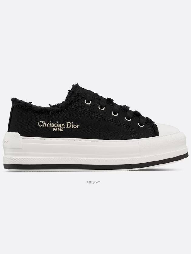 Walk'n Platform Cotton Canvas Low Top Sneakers Black - DIOR - BALAAN 2