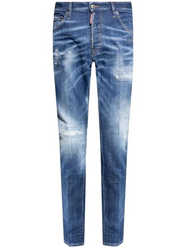 24FW Denim Straight Pants S74LB1553S30342 470 NAVY BLUE - DSQUARED2 - BALAAN 1