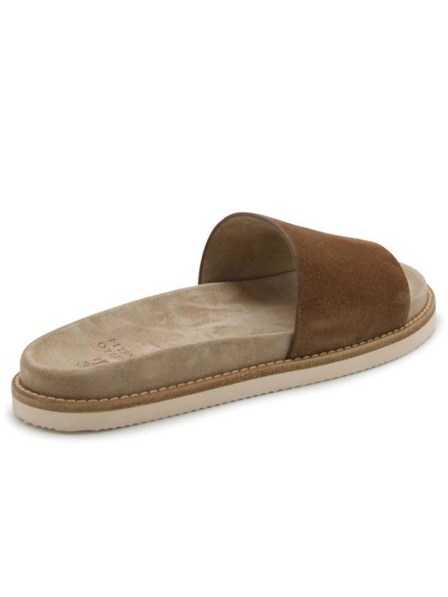 suede slide slippers brown - BRUNELLO CUCINELLI - BALAAN 8