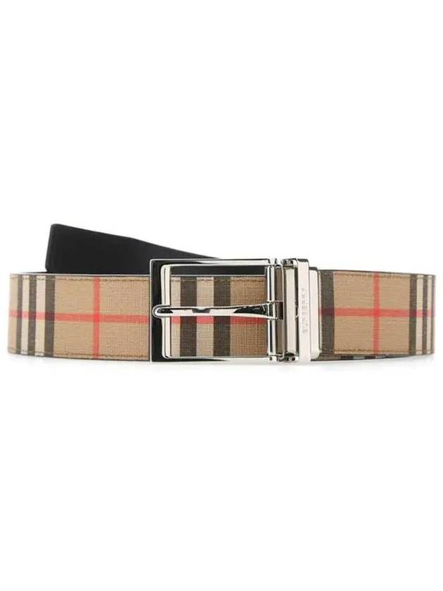 Reversible Vintage Check Leather Belt Archive Beige - BURBERRY - BALAAN 3