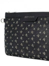 DEREK BLS Black Small Gunmetal Clutch - JIMMY CHOO - BALAAN 3