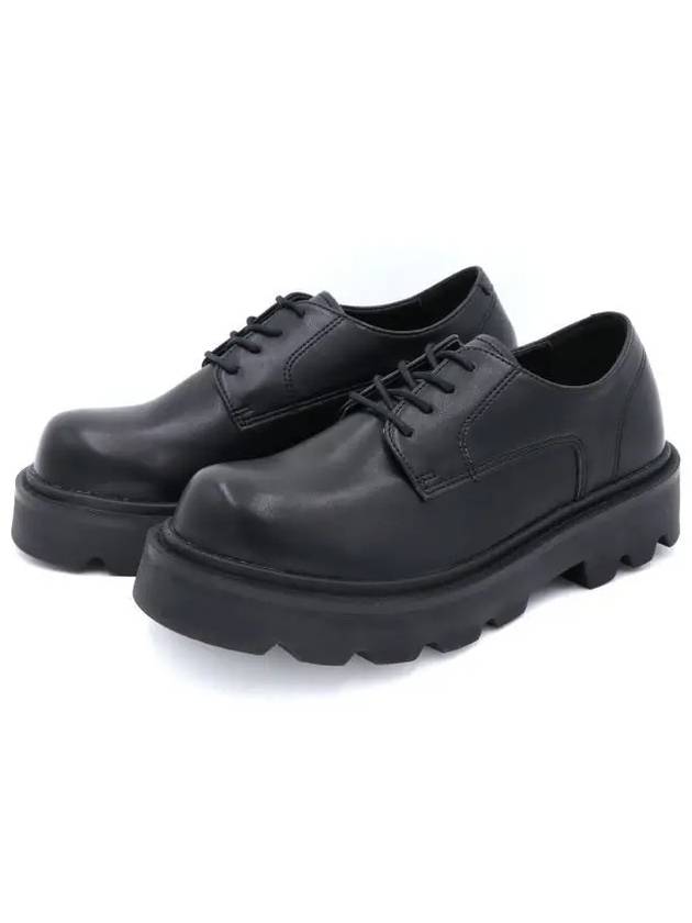 Men's Face Height 5cm Basic Derby Glossy Black - SUPENER - BALAAN 4