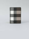 Checked Leather Card Wallet Dark Birch Brown - BURBERRY - BALAAN 2