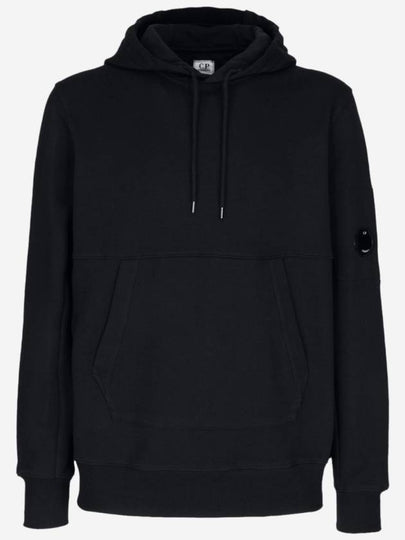 Diagonal Raised Fleece Hoodie Black - CP COMPANY - BALAAN 2