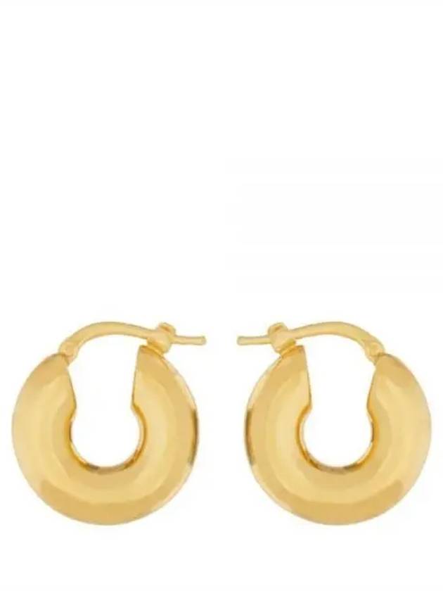 Logo Engraved Hoop Earrings Gold - JIL SANDER - BALAAN 2