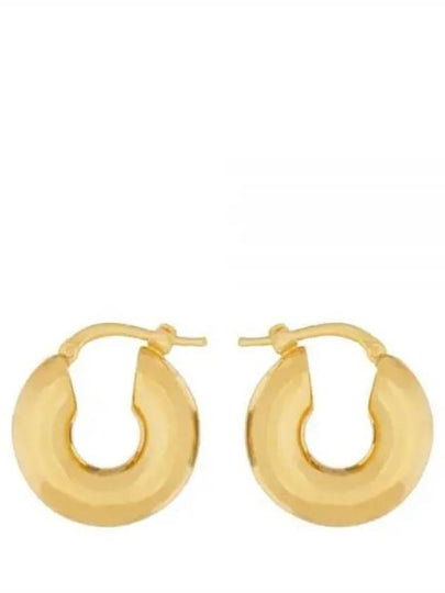 Logo Engraved Hoop Earrings Gold - JIL SANDER - BALAAN 2