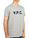 Black VPC Logo Short Sleeve T-Shirt Light Grey - A.P.C. - BALAAN 6