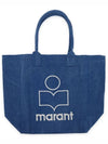 Yenky Embroidered Logo Large Shopper Tote Bag Blue - ISABEL MARANT - BALAAN 2