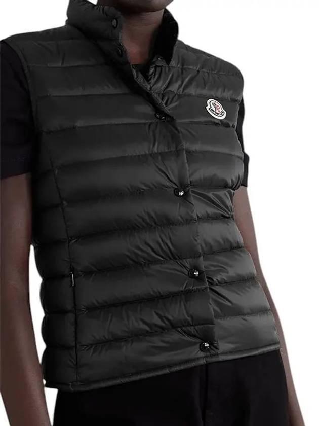 Liane Logo Patch Down Vest Black - MONCLER - BALAAN 4