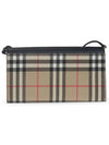 Hannah Check Leather Cross Bag Black Beige - BURBERRY - BALAAN 4