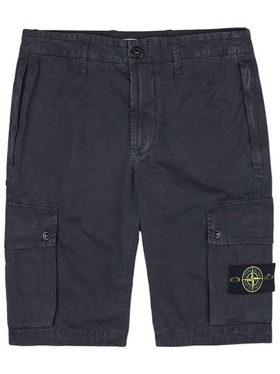 Men's Logo Patch Cargo Bermuda Shorts Steel Grey - STONE ISLAND - BALAAN 2