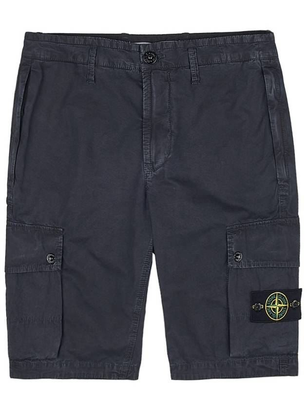 Men's Logo Patch Cargo Bermuda Shorts Steel Grey - STONE ISLAND - BALAAN 11