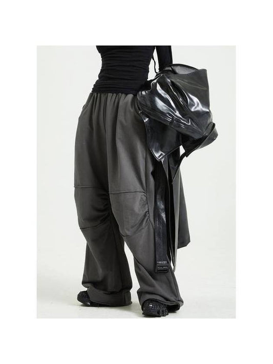 Shirring Wide Pants Charcoal - RAWMANTICS - BALAAN 1