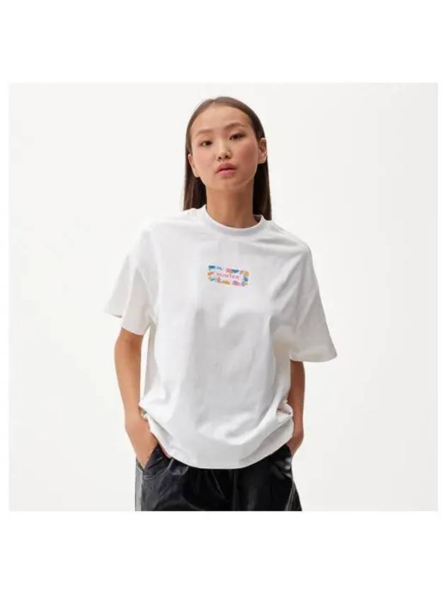 UNISEX Play Season Tropical Logo T Shirt White HAU0004ATZWHT - HUNTER - BALAAN 1