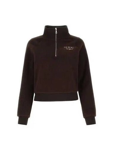 Women s Sherpa Fleece Half Zip Up Long Sleeve Knit 3 Colors - SPORTY & RICH - BALAAN 1