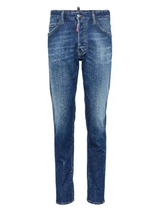 Cotton Back Logo Patch Jeans Blue - DSQUARED2 - BALAAN 2