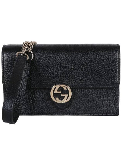 GG Interlocking Chain Strap Cross Bag Black - GUCCI - BALAAN 2