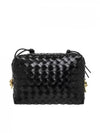 Intrecciato Small Leather Shoulder Bag Black - BOTTEGA VENETA - BALAAN 2