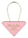 triangle logo saffiano key ring pink - PRADA - BALAAN 3