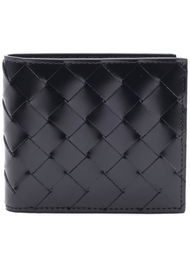 Intrecciato Half Wallet Black - BOTTEGA VENETA - BALAAN 3