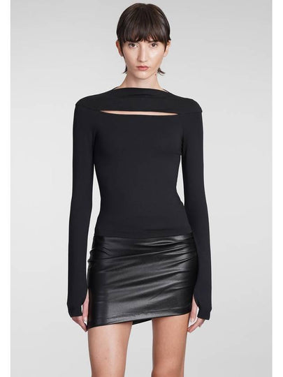 Cut-Out Long Sleeve T-Shirt Black - HELMUT LANG - BALAAN 2