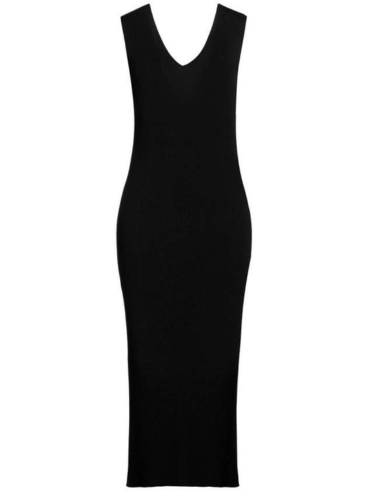 Women's Sleeveless Midi Dress Black - MONCLER - BALAAN 1