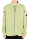 Gabardine Zip Up Long Sleeve Shirt Light Green - CP COMPANY - BALAAN 2