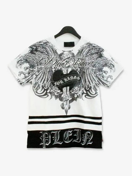 Men s Short Sleeve T Shirt White MTK0264 PJY002N 01 A 18 - PHILIPP PLEIN - BALAAN 1