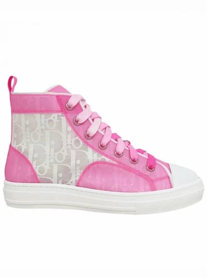 Kids Logo Oblique High Top Sneakers Pink - DIOR - BALAAN 2