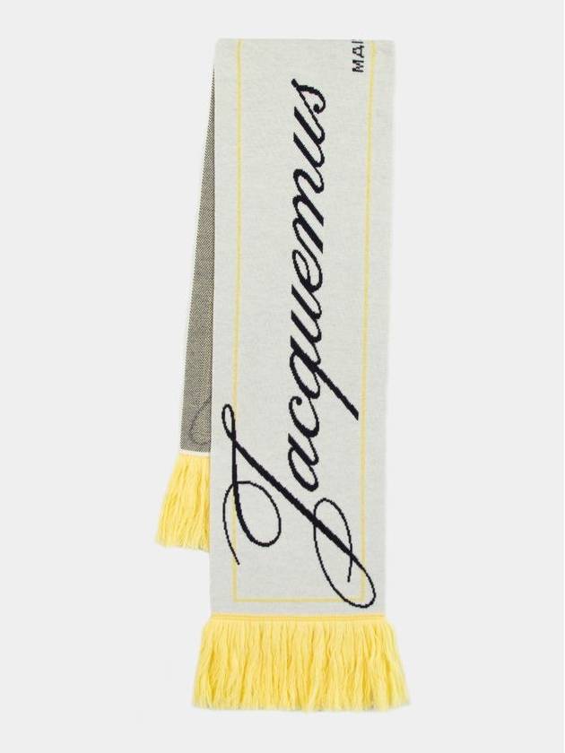 L'echarpe Liga Scarf - Jacquemus - Wool - Yellow - JACQUEMUS - BALAAN 1