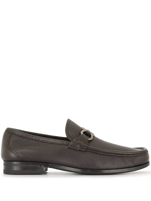 Gancini Suede Moccasin Loafers Dark Brown - SALVATORE FERRAGAMO - BALAAN 2