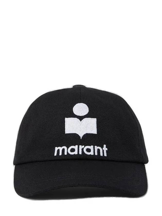 Tyron Logo Cotton Ball Cap Black - ISABEL MARANT - BALAAN 3