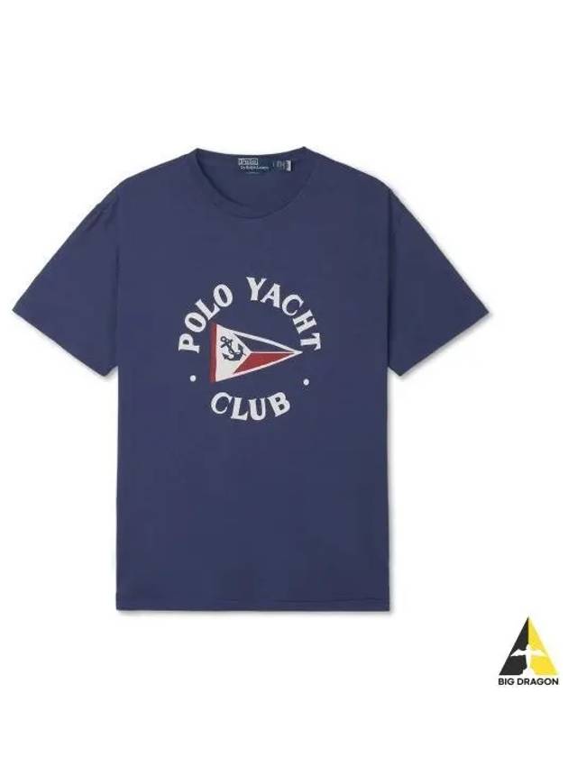 Classic fit polo yacht club t shirt blue - POLO RALPH LAUREN - BALAAN 1