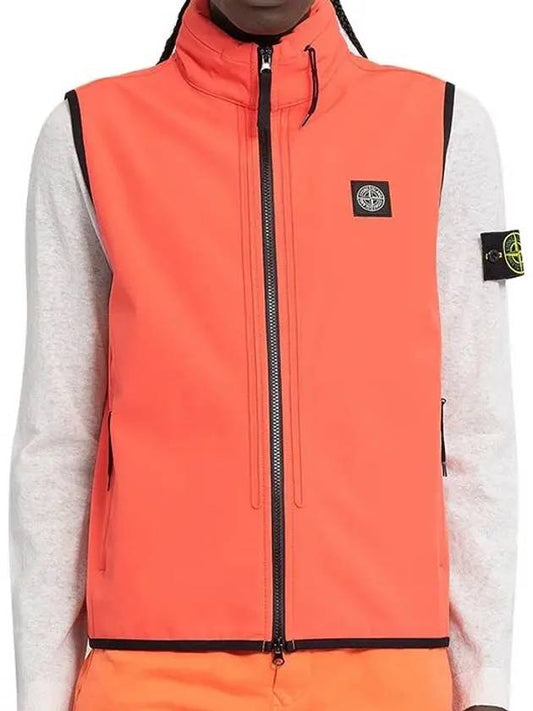 Logo Patch Softshell Vest Coral - STONE ISLAND - BALAAN 2