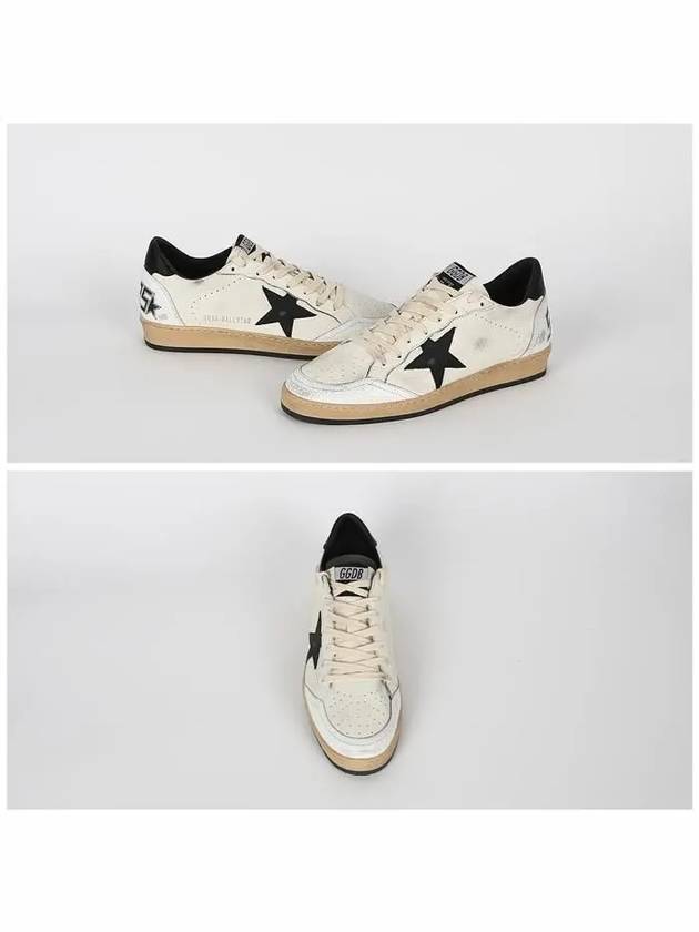 Ball Star Leather Heel Tab Low Sneakers White Black - GOLDEN GOOSE - BALAAN 3