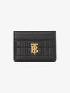 Lola Quilted Leather Card Wallet Black - BURBERRY - BALAAN 5